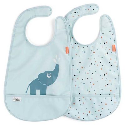 DONE BY DEER Deer W Velcro 2 Pack Elphee 圍兜口水巾 正品代購
