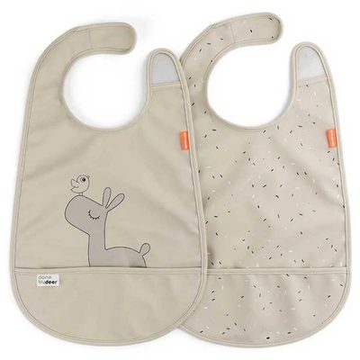DONE BY DEER Deer W Velcro 2 Pack Lalee 圍兜口水巾 正品代購