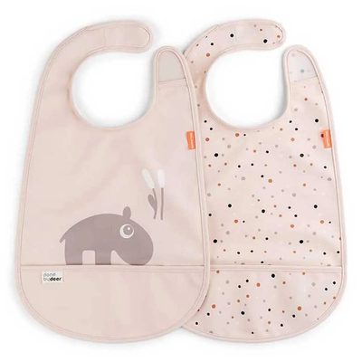 DONE BY DEER Deer W Velcro 2 Pack Ozzo 圍兜口水巾 正品代購