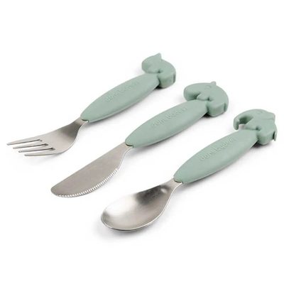 DONE BY DEER Deer Easy Grip Friends Cutlery Set 餐具組 防滑 正品代購