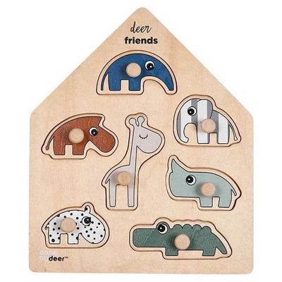 DONE BY DEER Friends Peg Puzzle Deer 益智玩具 正品代購
