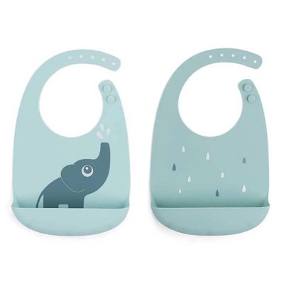 DONE BY DEER Deer Silicone 2 Pack Elphee 圍兜口水巾 正品代購