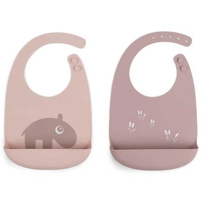 DONE BY DEER Deer Silicone 2 Pack Ozzo 圍兜口水巾 正品代購