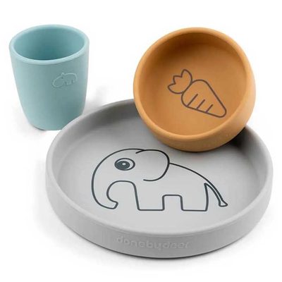 DONE BY DEER Deer Silicone Dinner Set Elphee 餐盤組 正品代購