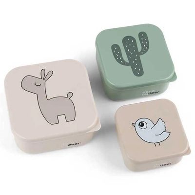 DONE BY DEER Deer Snack Box Set Lalee 3 Pieces 保鮮盒與便當盒 正品代購