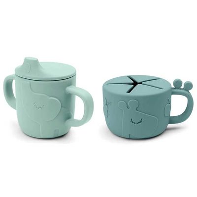 DONE BY DEER Friends Spout Snack Set Deer Cup 餐盤組 正品代購