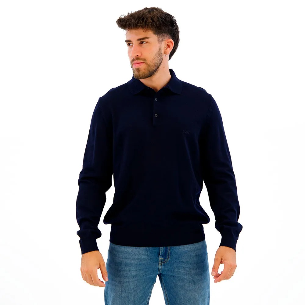 BOSS Bono Long Sleeve POLO衫 初剪羊毛 長袖Polo 正品歐洲代購 [139182822]