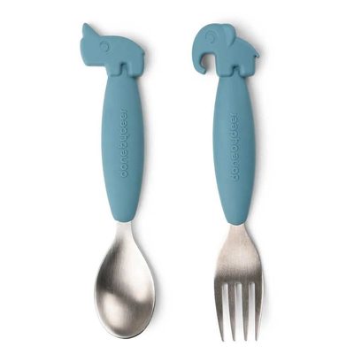 DONE BY DEER Friends Easy Grip Fork Set Deer Spoon 餐具組 正品代購