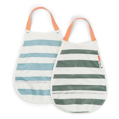 DONE BY DEER Deer Pull Over 2 Pack Striped 圍兜口水巾 正品代購