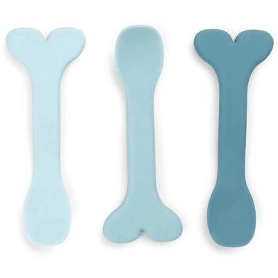 DONE BY DEER Deer Silicone Baby Spoon 3 Pack Wally 餐具組 防滑 正品代購