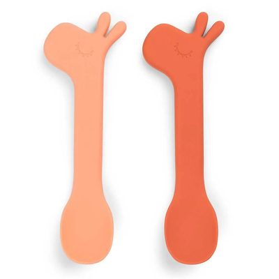 DONE BY DEER Deer Silicone Spoon 2 Pack Lalee 餐具組 正品代購