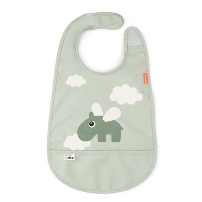 DONE BY DEER Deer W Velcro Happy Clouds 圍兜口水巾 正品代購