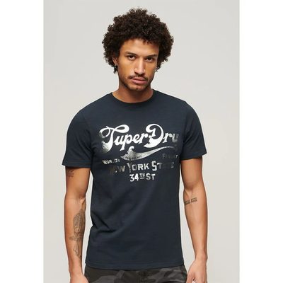 SUPERDRY Metallic Workwear Gr T恤 金屬感 寬鬆 正品歐洲代購 [140588364]