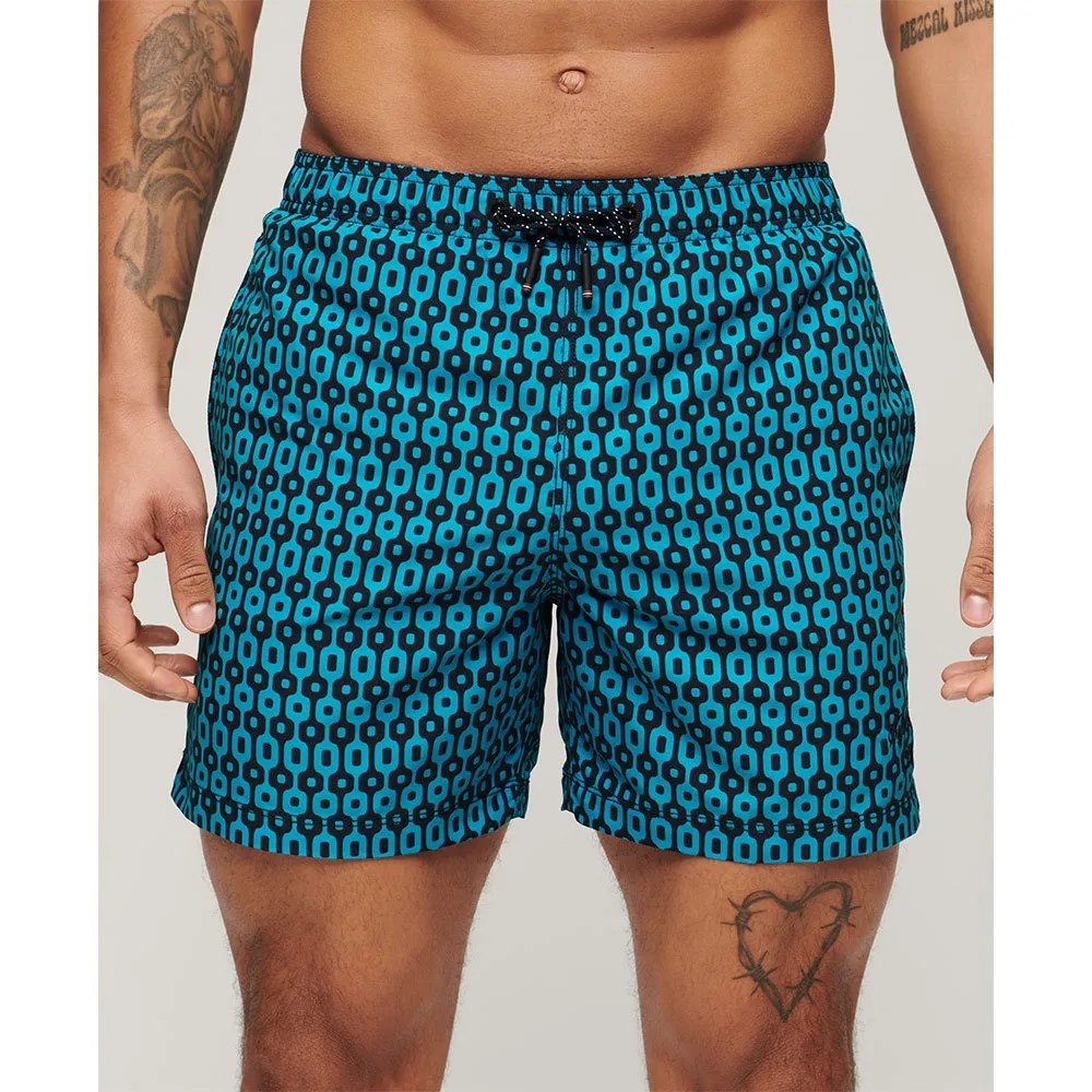 SUPERDRY Printed 15 Swimming 短褲 舒適 快乾 正品歐洲代購 [140588465]
