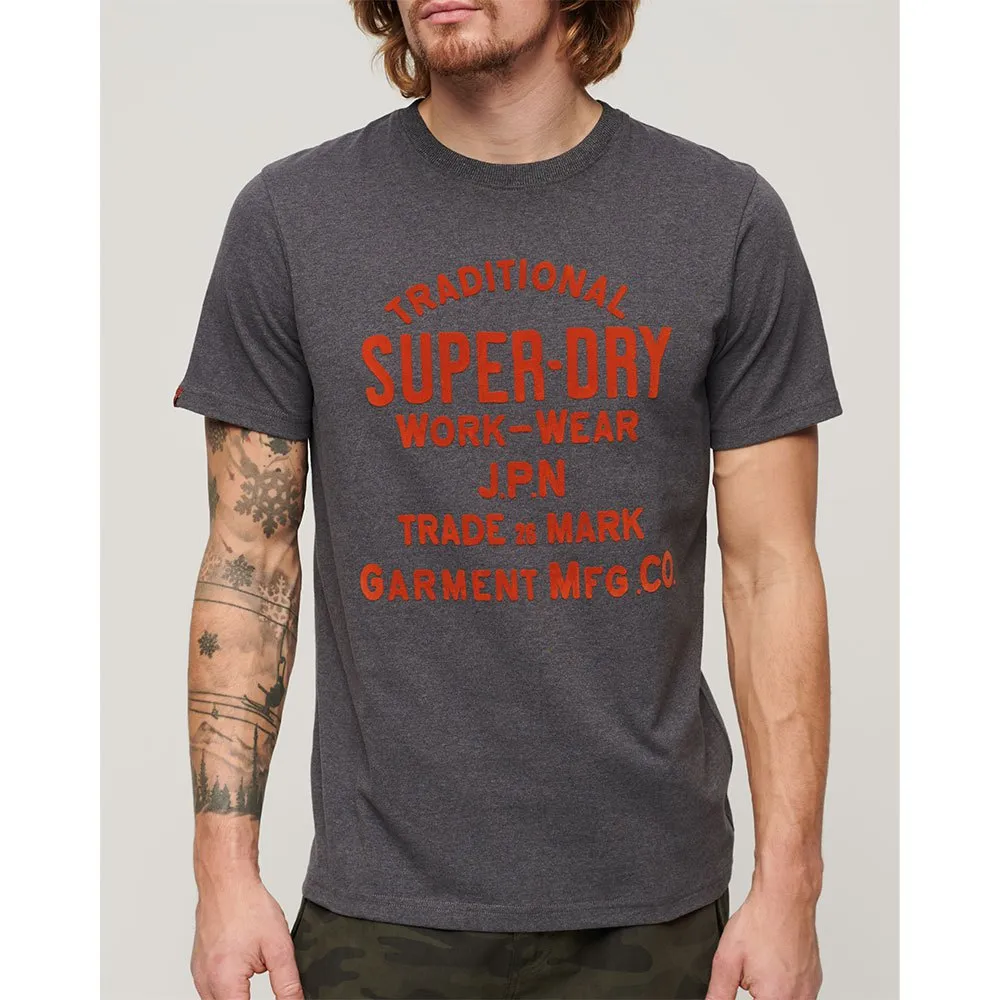 SUPERDRY Workwear Flock Graphic short sleeve T-shirt 歐洲代購 [140589072]