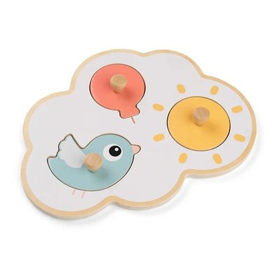 DONE BY DEER Deer Happy Cloud Wood Puzzle 嬰兒玩具 正品代購