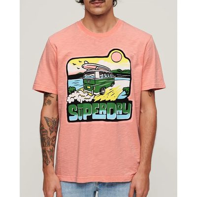 SUPERDRY Neon Travel Graphic T恤 復古 寬鬆 正品歐洲代購 [140808956]