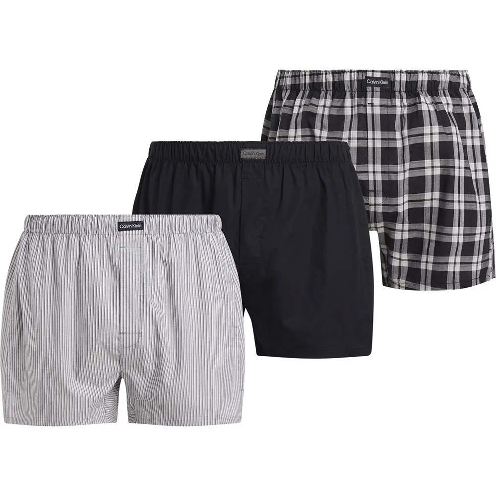 CALVIN 3件組 Klein Trad 四角褲 純棉 寬鬆 男內褲 平口褲 正品歐洲代購 [141052060]