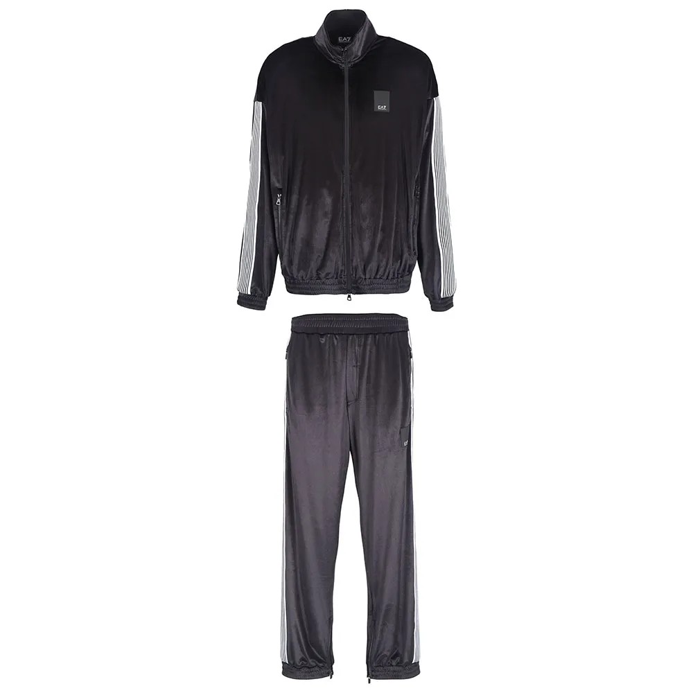 EA7 EMPORIO ARMANI Tracksuit 亮面天鵝絨 運動套裝 正品歐洲代購 [141058745]