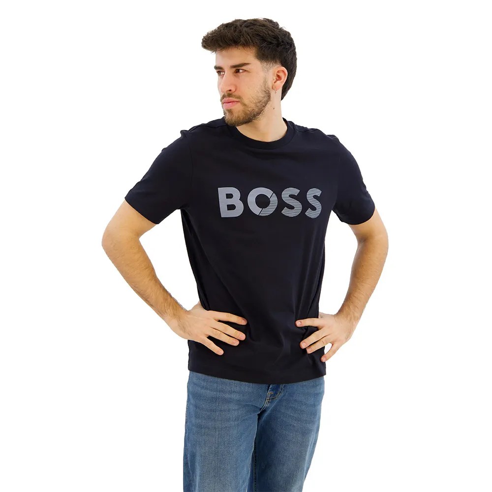 BOSS Tape Logo Short Slee T恤 舒適 經典 百搭 男款 正品歐洲代購 [141499608]