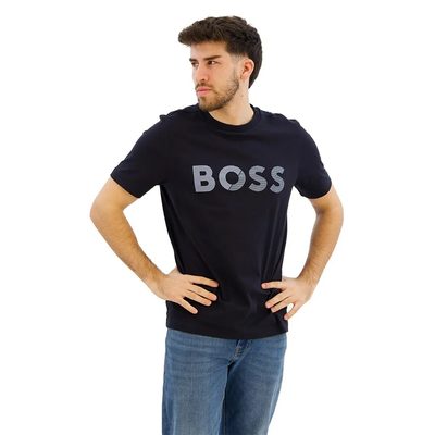 BOSS Tape Logo Short Slee T恤 舒適 經典 百搭 男款 正品歐洲代購 [141499608]