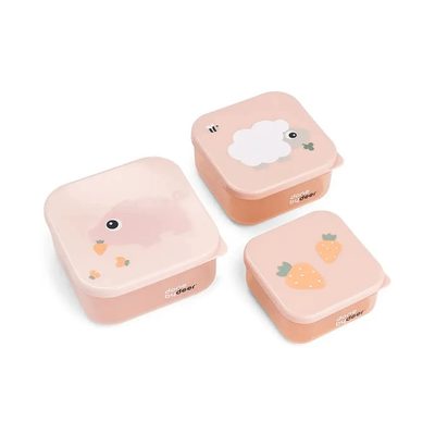DONE BY DEER Deer Snack Tiny Farm Lunch Box 保鮮盒與便當盒 3件組 正品代購
