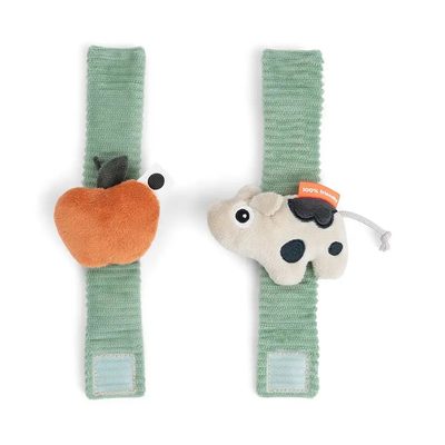 DONE BY DEER Deer Wrist Set Dotti Baby Rattle 嬰兒玩具 2件組 正品代購