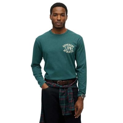 SUPERDRY Athletic Ess Long Sl T恤 石洗棉 寬鬆版型 正品歐洲代購 [141662942]