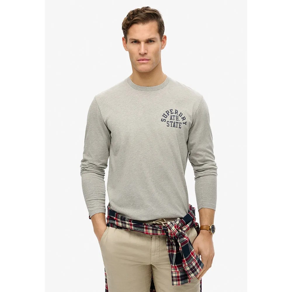 SUPERDRY Athletic Ess Long Sl T恤 石洗棉 寬鬆版型 正品歐洲代購 [141662943]