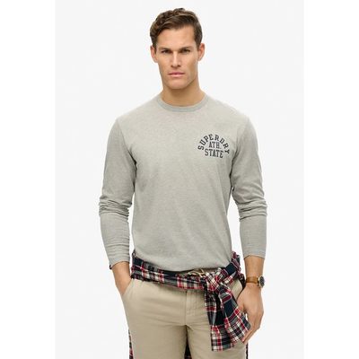 SUPERDRY Athletic Ess Long Sl T恤 石洗棉 寬鬆版型 正品歐洲代購 [141662943]