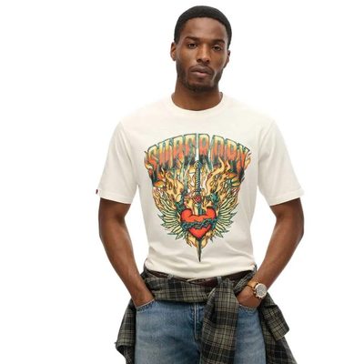 SUPERDRY Biker Rock Graphic L T恤 寬鬆 仿舊 正品歐洲代購 [141662970]