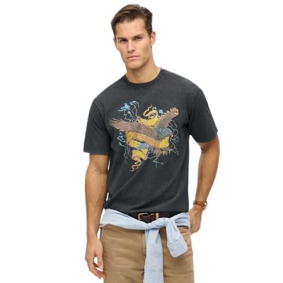 SUPERDRY Biker Rock Graphic L T恤 寬鬆 復古 正品歐洲代購 [141662971]