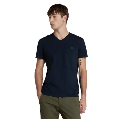 TIMBERLAND Dunstan River V Neck Short Sleeve T Shirt T恤 修身 刺繡Logo 正品代購