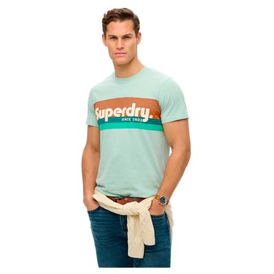 SUPERDRY Terrain Logo Stripe T恤 寬鬆 透氣 正品歐洲代購 [141845154]