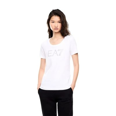 EA7 EMPORIO ARMANI Train Logo Series Rn Fancy Strass Short Sleeve T Shirt T恤 正品代購