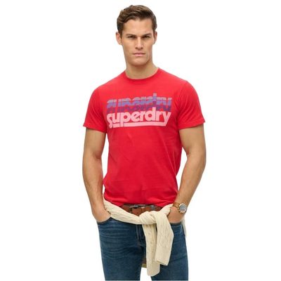 SUPERDRY Stacked Short Sleeve T恤 透氣 修身 正品歐洲代購 [142222124]