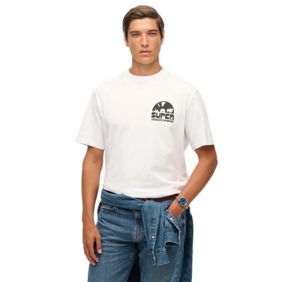 SUPERDRY Record Label Oversiz T恤 有機棉 寬版 正品歐洲代購 [142686916]