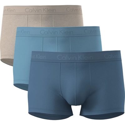 CALVIN 3件組 Klein 四角褲 莫代爾 涼感 舒適 男內褲 平口褲 正品歐洲代購 [142753779]
