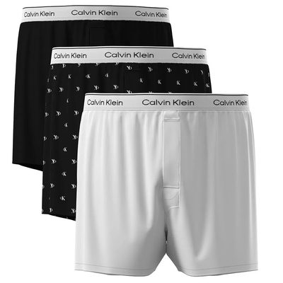 CALVIN 3件組 Klein 四角褲 舒適 無縫 男內褲 平口褲 正品歐洲代購 [142753780]
