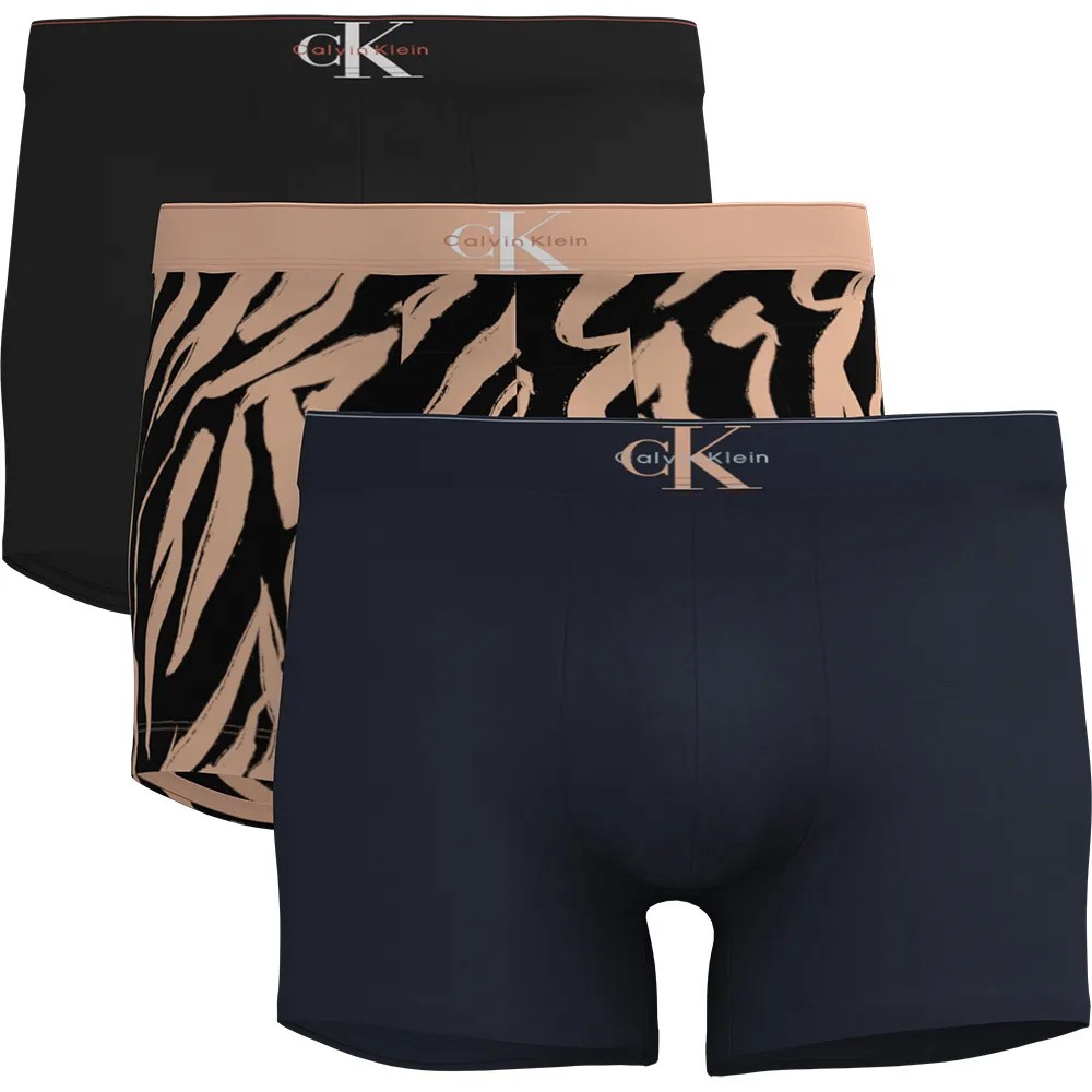 CALVIN 3件組 Klein 四角褲 吸濕排汗 寬版腰帶 男內褲 平口褲 正品歐洲代購 [142753822]