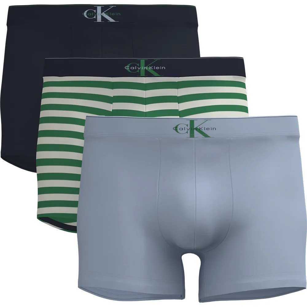 CALVIN 3件組 Klein 四角褲 吸濕排汗 寬版腰帶 男內褲 平口褲 正品歐洲代購 [142753824]