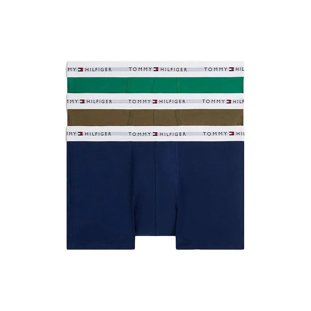 TOMMY HILFIGER 3件組 四角褲 舒適 彈性棉質 男內褲 平口褲 正品歐洲代購 [142758424]