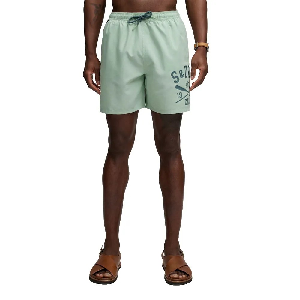 SUPERDRY Printed Logo 16 Swim 短褲 網眼內襯 後口袋 正品歐洲代購 [142797812]