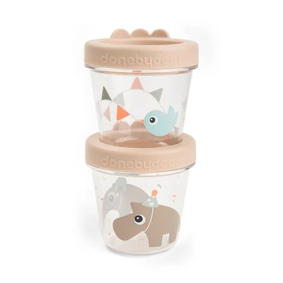 DONE BY DEER Deer Celebration Food Containers 2 Pack 保鮮盒與便當盒 正品代購