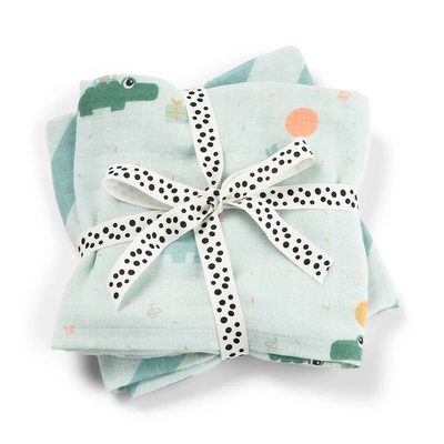 DONE BY DEER Deer Celebration Muslin Cloths 睡眠寢具 2件組 正品代購