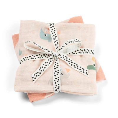 DONE BY DEER Deer Celebration Muslin Cloths 睡眠寢具 2件組 正品代購