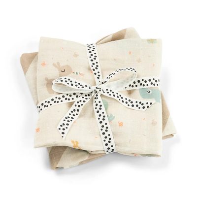 DONE BY DEER Deer Celebration Muslin Cloths 睡眠寢具 2件組 正品代購