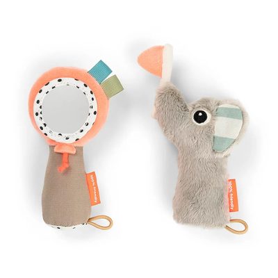 DONE BY DEER Deer Celebration Sensory Mirror Rattle Set 嬰兒玩具 正品代購