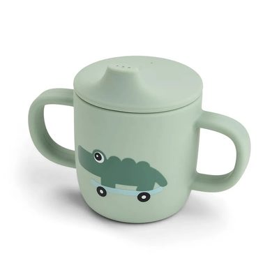 DONE BY DEER Deer Playground Silicone Cup Spout 2 Handles 餐盤組 正品代購