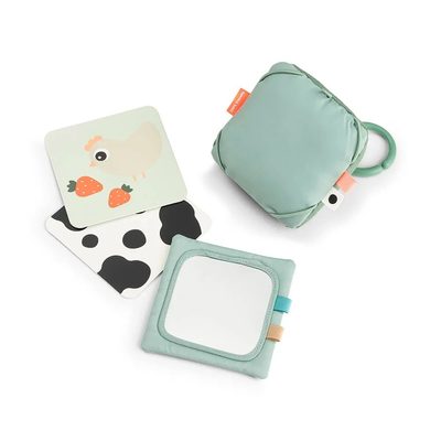 DONE BY DEER Deer Porta Tarjetas Con Espejo Tiny Farm 嬰兒玩具 正品代購